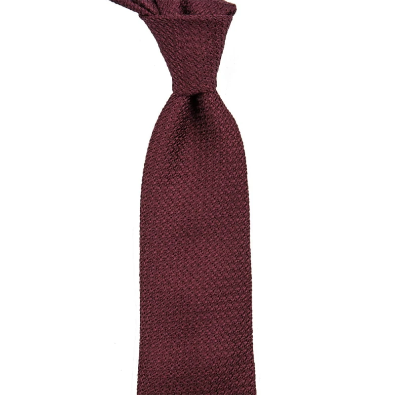 Bordeaux  grenadine tie with distinctive prometeo weave KSG552.jpg