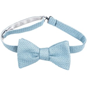 Light blue silk grenadine bow tie