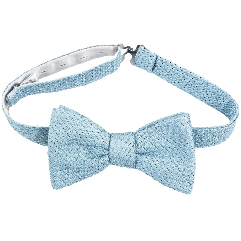 Light blue silk grenadine bow tie