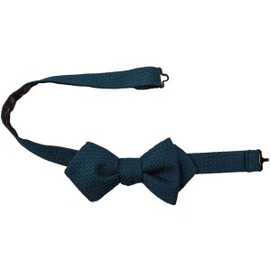 Navy blue grenadine bow tie MSG5100b.jpg