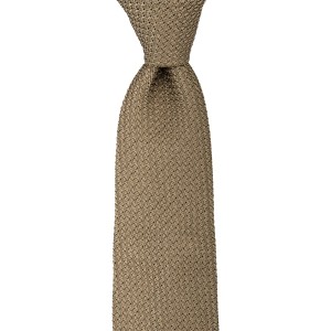 Light brown grenadine tie with a distinctive prometeo weave KSG5400.jpg