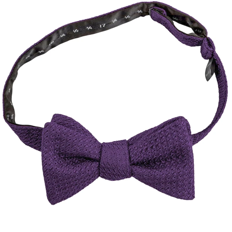 Dark purple prometeo grenadine bow tie