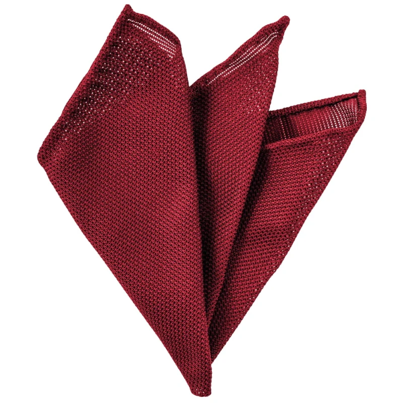 Red silk grenadine filolao pocket square