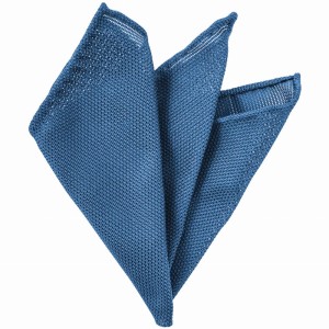 Blue silk grenadine filolao pocket square