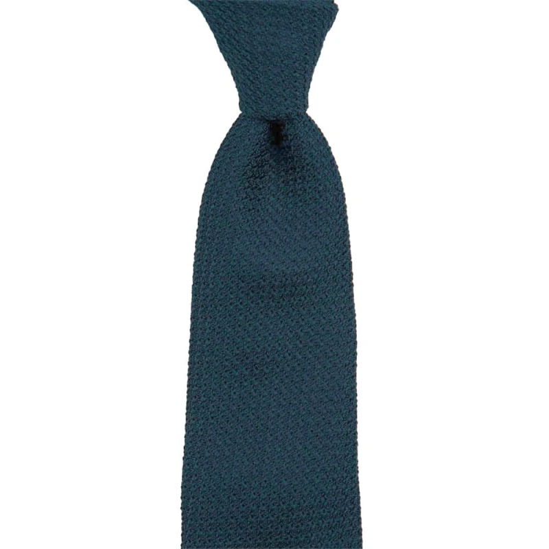 Dark navy blue grenadine tie with a distinctive weave KSG5100.jpg