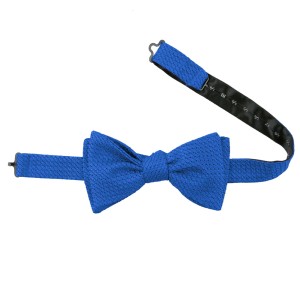 Blue self-tying bow tie made of silk grenadine by Garza Grossa MSG56776b.jpg