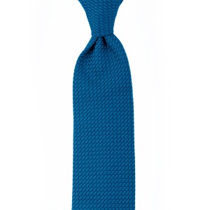 Blue silk grenadine necktie KSG5212.jpg