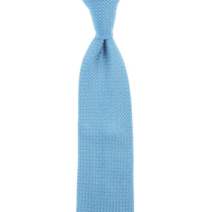 Light bblue silk grenadine tie