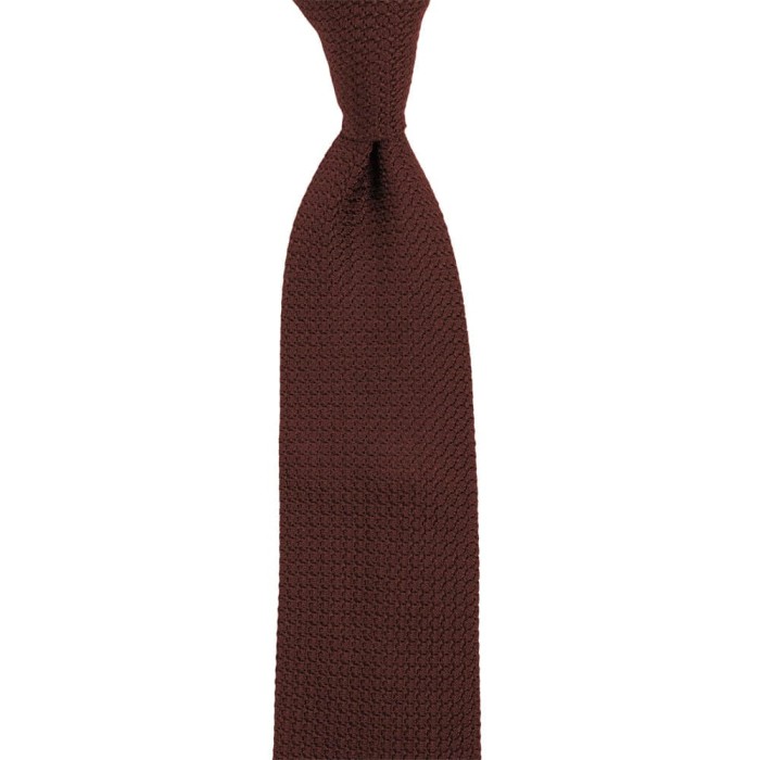 Grenadine silk necktie in burgundy color KSG5206.jpg