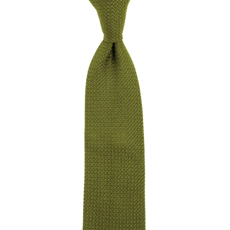 Grenadine silk necktie in green color KSG54733.jpg