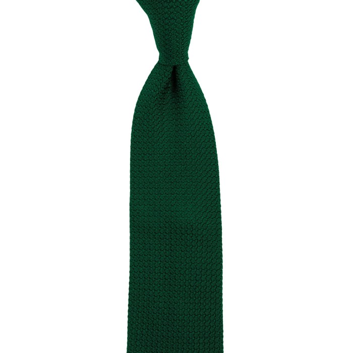Dark green silk grenadine tie