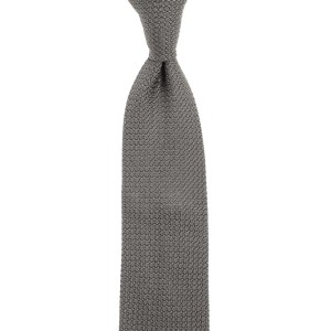 Grenadine silk necktie in gray color KSG57682.jpg