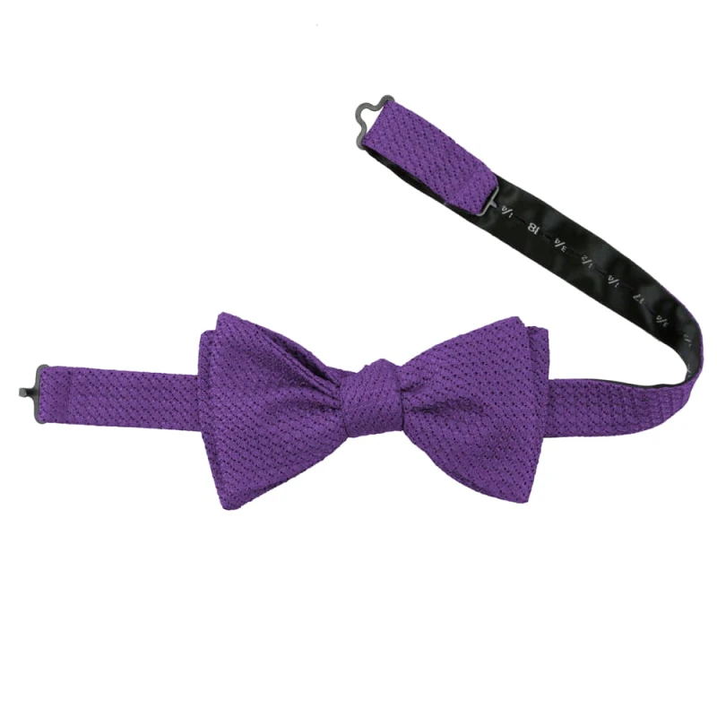 Purple self-tying silk grenadine bow tie Garza Grossa MSG56775b.jpg