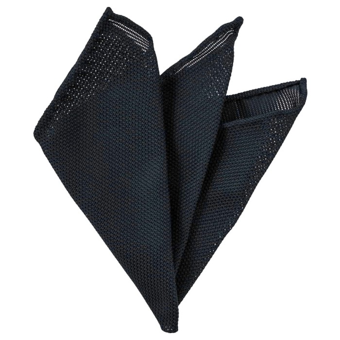 Dark navy blue garza fina silk grenadine pocket square   PSG66220.jpg
