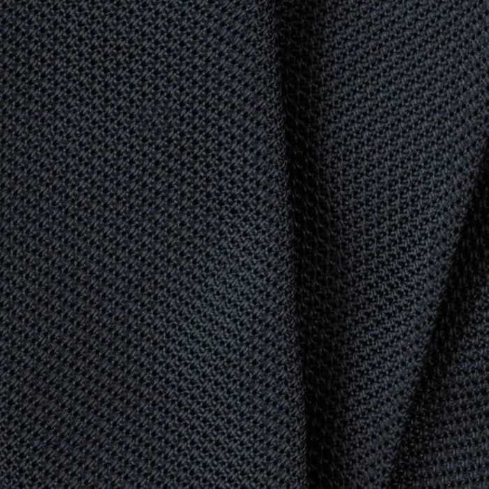 Dark navy blue garza fina silk grenadine pocket square PSG66220a.jpg