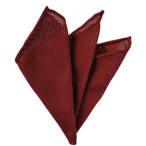 Maroon garza fina silk grenadine pocket square