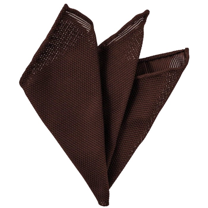 Dark maroon garza fina silk grenadine pocket square