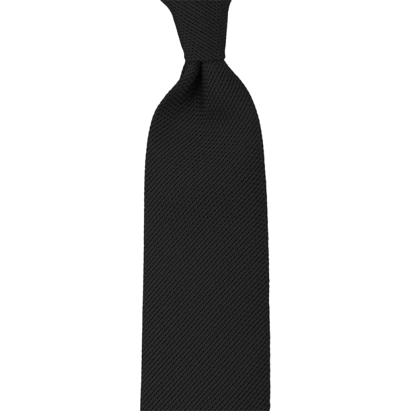 Black Garza Fina Grenadine silk tie