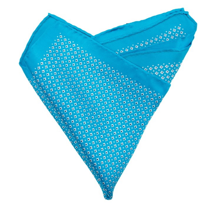 Blue silk pocket square with squares pattern PS4266.jpg