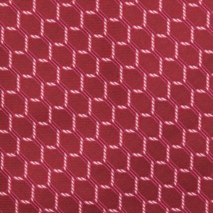 Burgundy Silk Jacquard Geometric Tie - fabric pattern