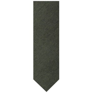 Wool olive necktie with a unique weave