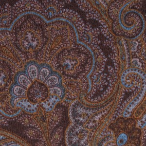 Brown wool necktie with an oriental pattern KWT4339a.jpg