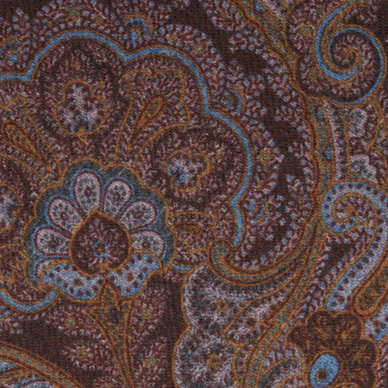 Brown wool necktie with an oriental pattern KWT4339a.jpg
