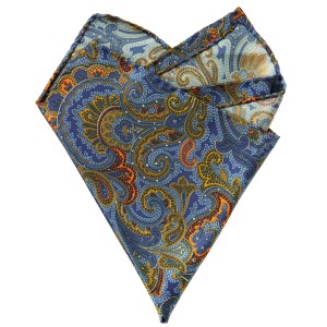 Silk pocket square with a coloured paisley pattern PS3147.jpg