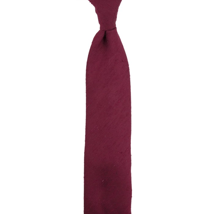 Burgundy silk shantung tie KSH4361.jpg