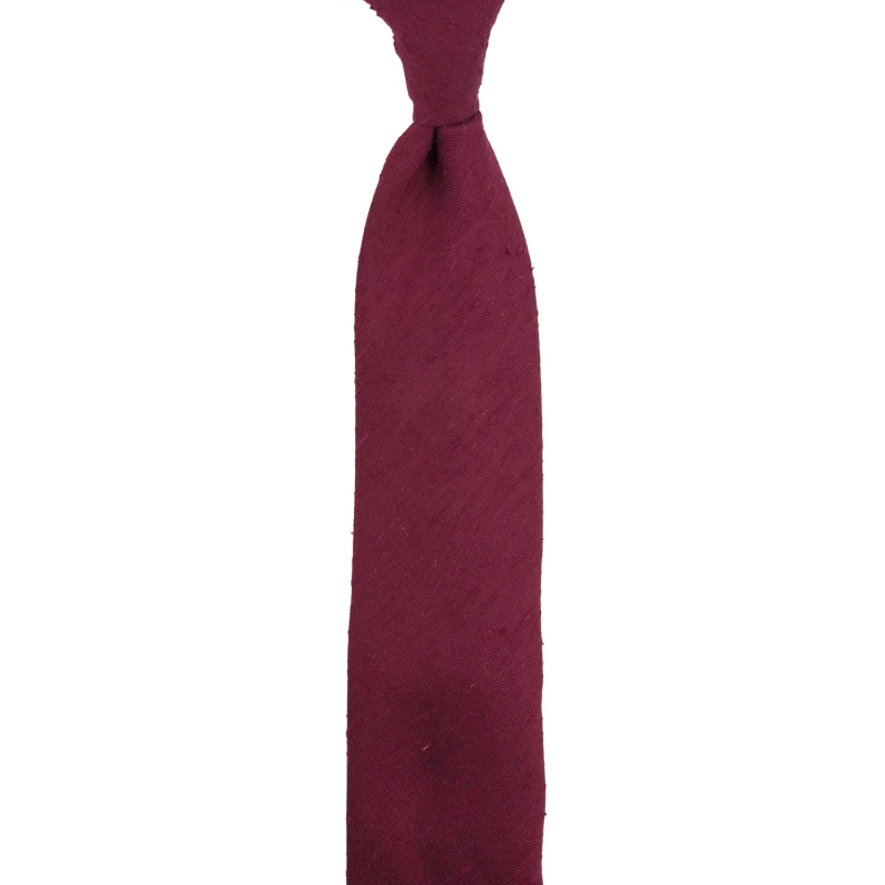 Burgundy silk shantung tie KSH4361.jpg
