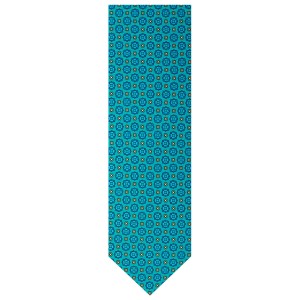 Turquoise silk tie with medallions KST4334.jpg