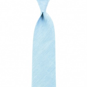 Silk-linen light blue tie