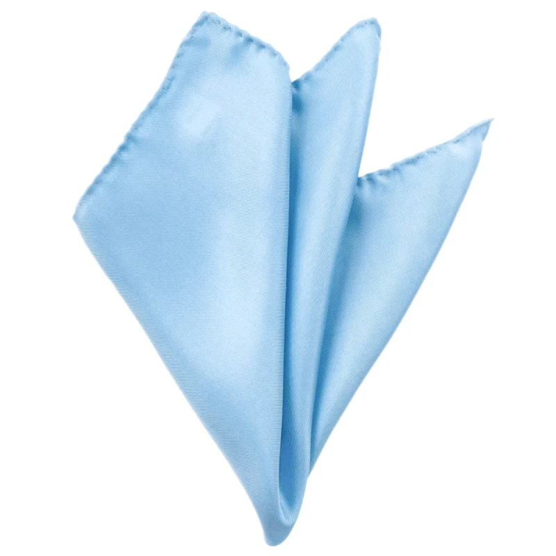 Light blue silk pocket square