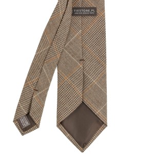Wool tie in a classic Prince of Wales check lining