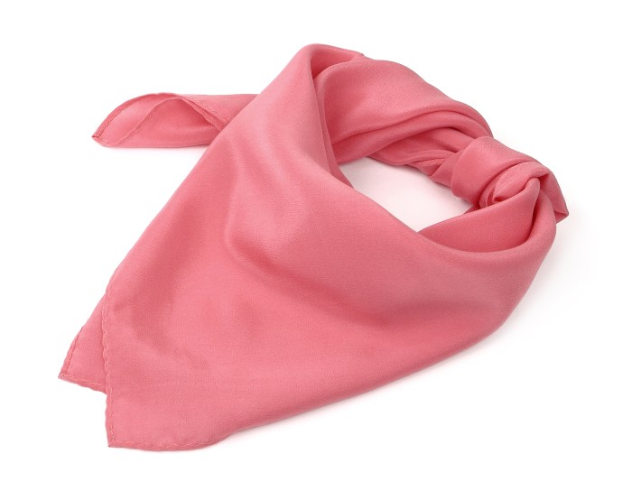 Salmon silk crepe scarf ASS0047