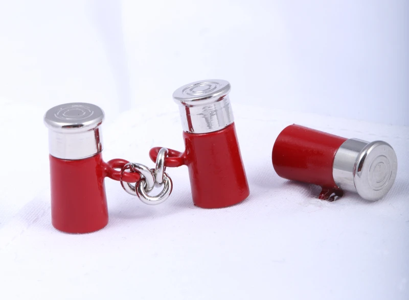 Cufflinks in shape of bullets