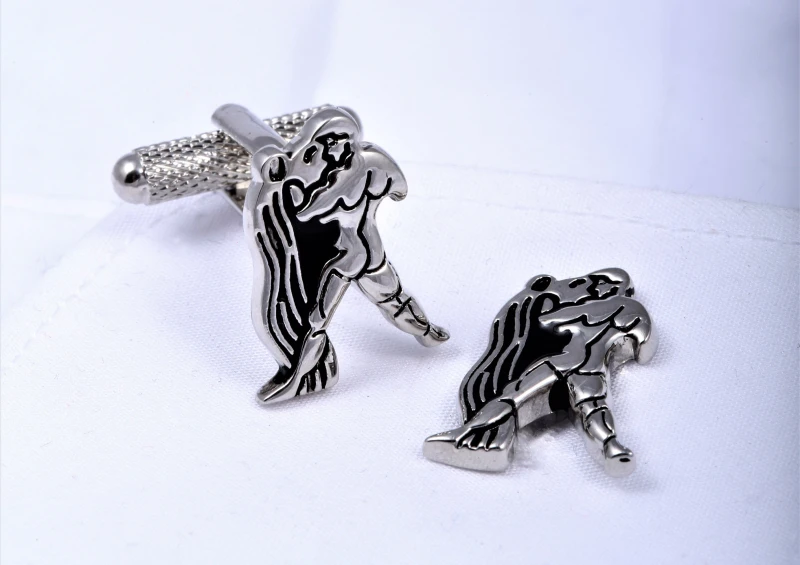 Cufflinks in the shape  of aquarius