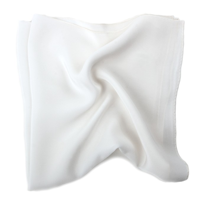 Milky white silk scarf