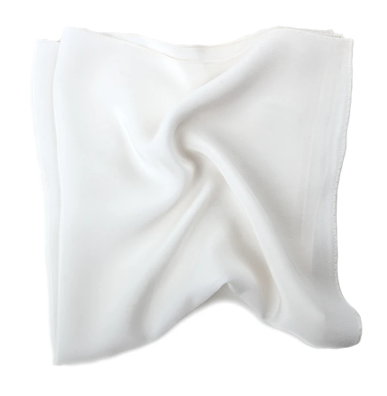 Milky white silk scarf